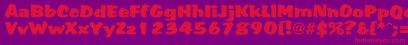 Dsaccent Font – Red Fonts on Purple Background