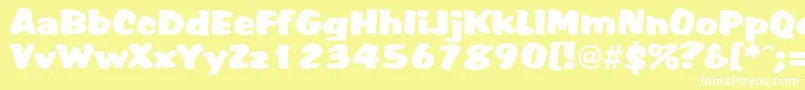 Dsaccent Font – White Fonts on Yellow Background