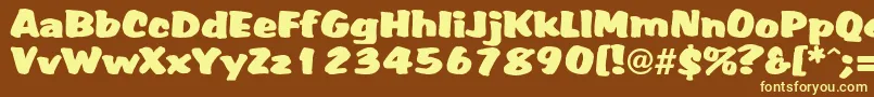 Police Dsaccent – polices jaunes sur fond brun