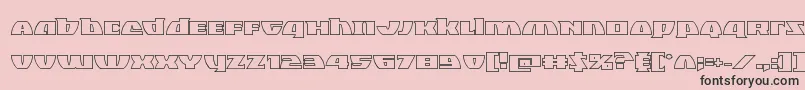 フォントBlackbishopout – ピンクの背景に黒い文字