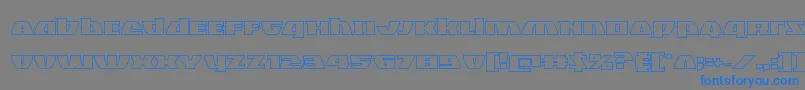 Blackbishopout Font – Blue Fonts on Gray Background