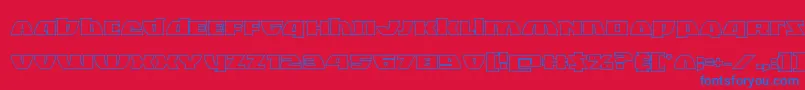 フォントBlackbishopout – 赤い背景に青い文字