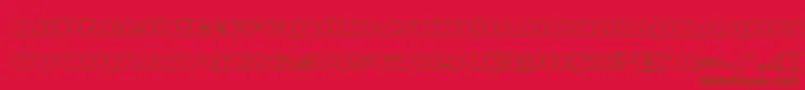 Blackbishopout Font – Brown Fonts on Red Background