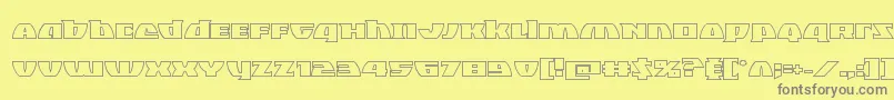 Blackbishopout Font – Gray Fonts on Yellow Background
