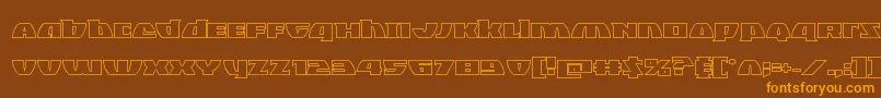 Blackbishopout Font – Orange Fonts on Brown Background