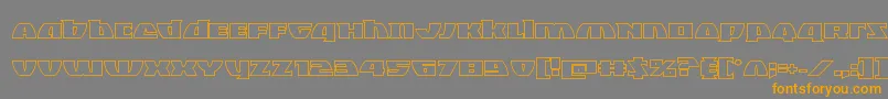 Blackbishopout-Schriftart – Orangefarbene Schriften auf grauem Hintergrund