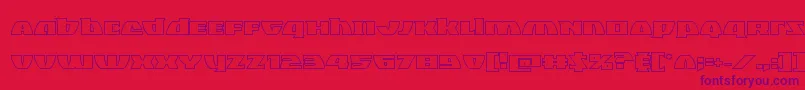 フォントBlackbishopout – 赤い背景に紫のフォント