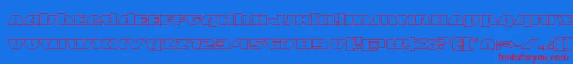 Blackbishopout Font – Red Fonts on Blue Background