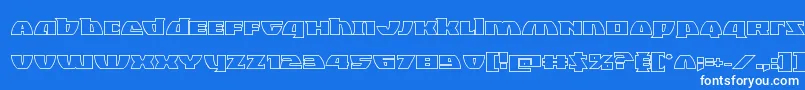 Blackbishopout Font – White Fonts on Blue Background