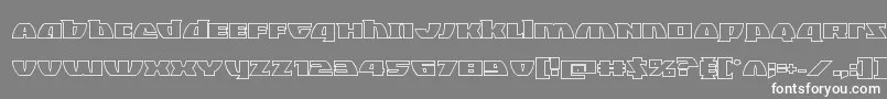 フォントBlackbishopout – 灰色の背景に白い文字