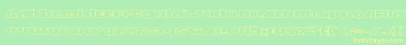 Blackbishopout Font – Yellow Fonts on Green Background