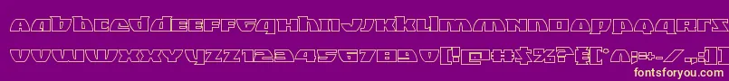 Blackbishopout Font – Yellow Fonts on Purple Background