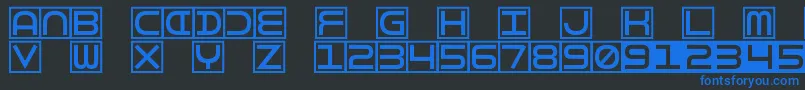 TorturerBound-fontti – siniset fontit mustalla taustalla
