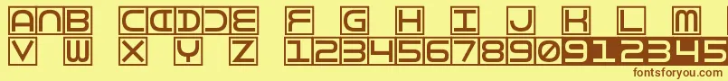 TorturerBound Font – Brown Fonts on Yellow Background