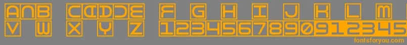 TorturerBound Font – Orange Fonts on Gray Background