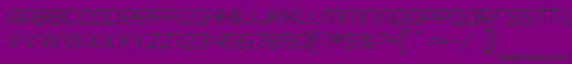 ParvoflavinLightSkew Font – Black Fonts on Purple Background