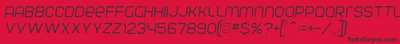 ParvoflavinLightSkew Font – Black Fonts on Red Background