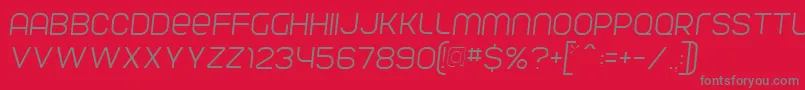 ParvoflavinLightSkew Font – Gray Fonts on Red Background