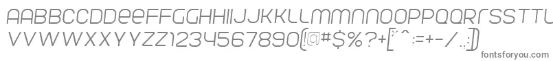 ParvoflavinLightSkew Font – Gray Fonts on White Background