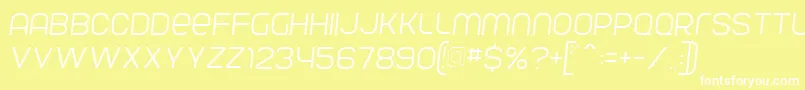 ParvoflavinLightSkew Font – White Fonts on Yellow Background