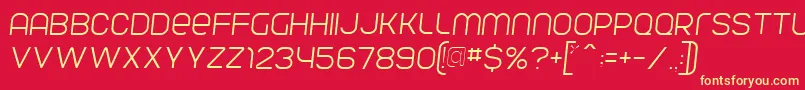 ParvoflavinLightSkew Font – Yellow Fonts on Red Background