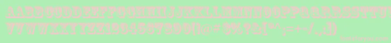 RosewoodstdRegular Font – Pink Fonts on Green Background