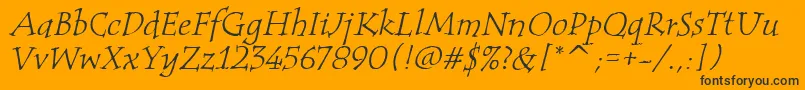 TempusItcTtItalic Font – Black Fonts on Orange Background