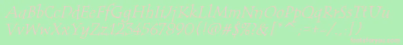 fuente TempusItcTtItalic – Fuentes Rosadas Sobre Fondo Verde
