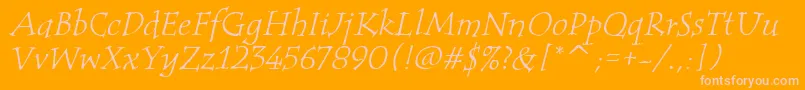 TempusItcTtItalic Font – Pink Fonts on Orange Background