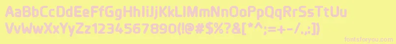 PlanerExtrabold Font – Pink Fonts on Yellow Background