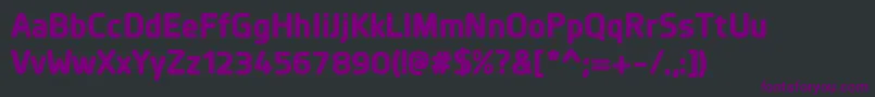 Czcionka PlanerExtrabold – fioletowe czcionki na czarnym tle