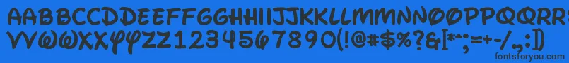 WaltographUiBold Font – Black Fonts on Blue Background