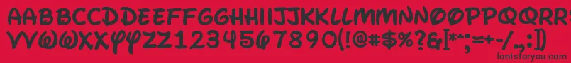 WaltographUiBold Font – Black Fonts on Red Background