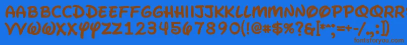 WaltographUiBold Font – Brown Fonts on Blue Background