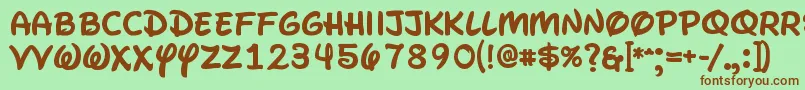 WaltographUiBold Font – Brown Fonts on Green Background