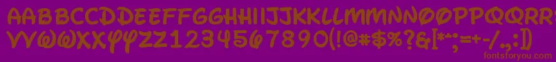 WaltographUiBold Font – Brown Fonts on Purple Background