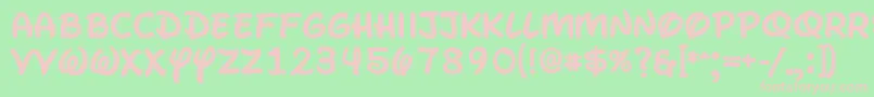 WaltographUiBold Font – Pink Fonts on Green Background