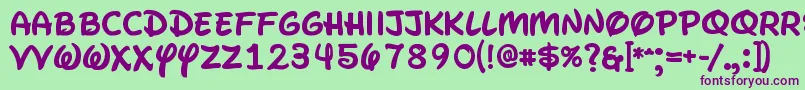 WaltographUiBold Font – Purple Fonts on Green Background
