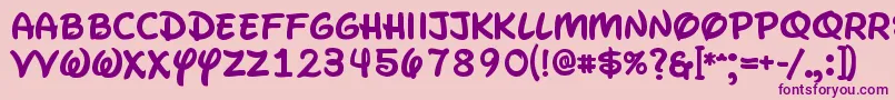 WaltographUiBold Font – Purple Fonts on Pink Background