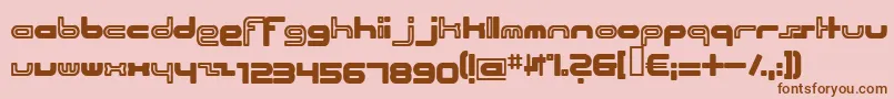 Beach Font – Brown Fonts on Pink Background