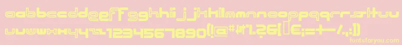 Beach Font – Yellow Fonts on Pink Background