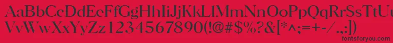 HorshamlRegular Font – Black Fonts on Red Background