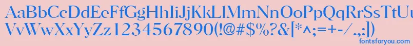 HorshamlRegular Font – Blue Fonts on Pink Background