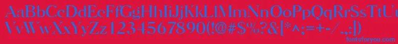 HorshamlRegular Font – Blue Fonts on Red Background