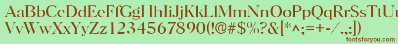 HorshamlRegular Font – Brown Fonts on Green Background
