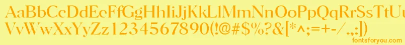 HorshamlRegular Font – Orange Fonts on Yellow Background