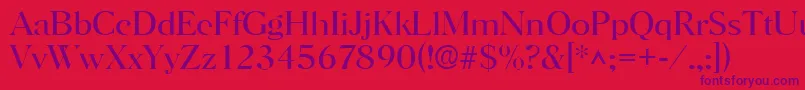 HorshamlRegular Font – Purple Fonts on Red Background