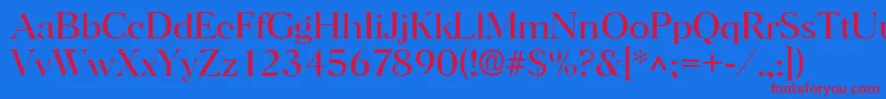 HorshamlRegular Font – Red Fonts on Blue Background