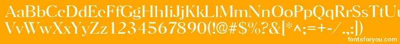 Шрифт HorshamlRegular – белые шрифты на оранжевом фоне