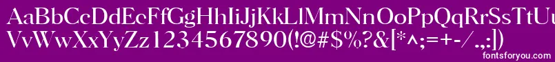 フォントHorshamlRegular – 紫の背景に白い文字